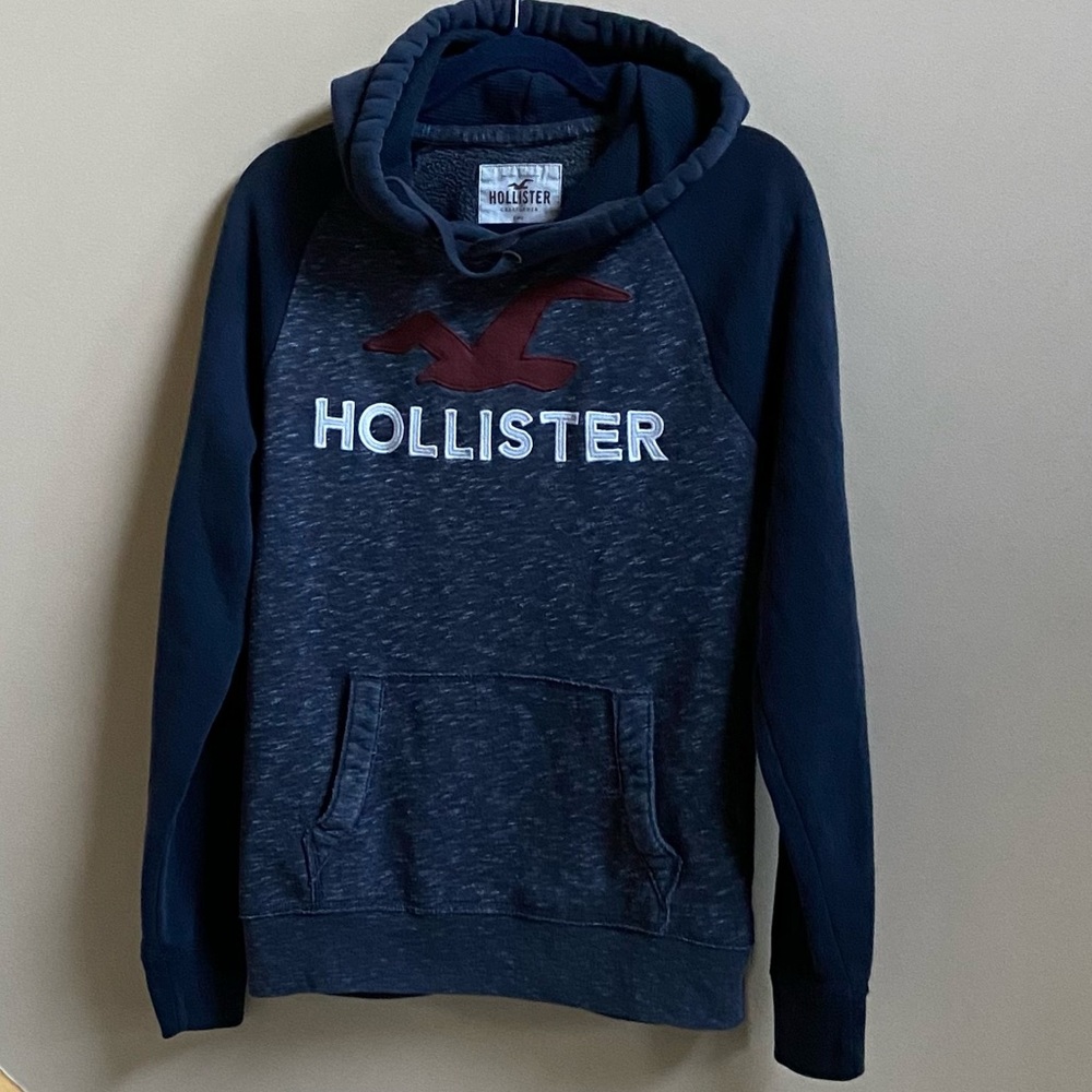 HOLLISTER GUYS PULLOVER HOODIE/SWEATSHIRT/BLUE/SIZE M/RN75854